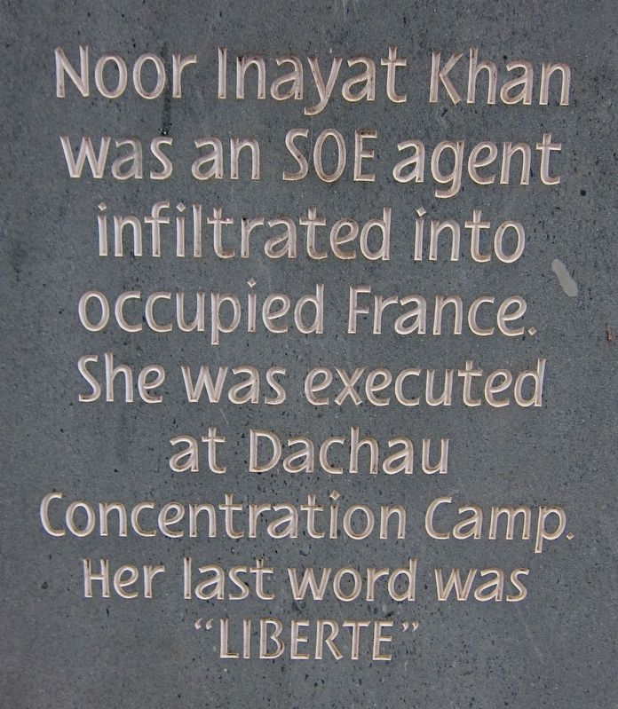 Noor Inayat Khan Memorial - Right Panel image. Click for full size.