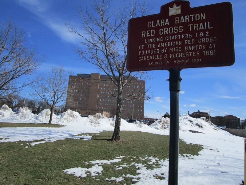 Clara Barton Red Cross Trail Marker image. Click for full size.