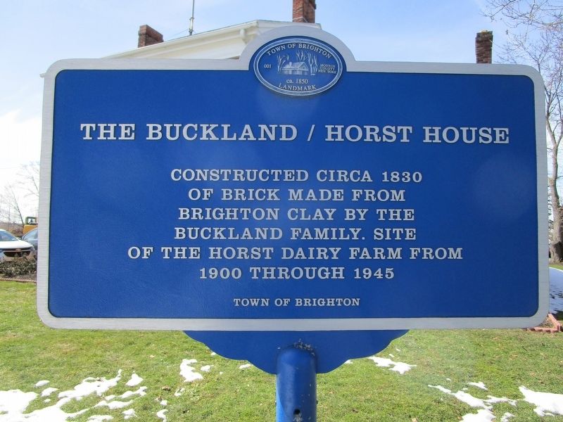 The Buckland / Horst House Marker image. Click for full size.