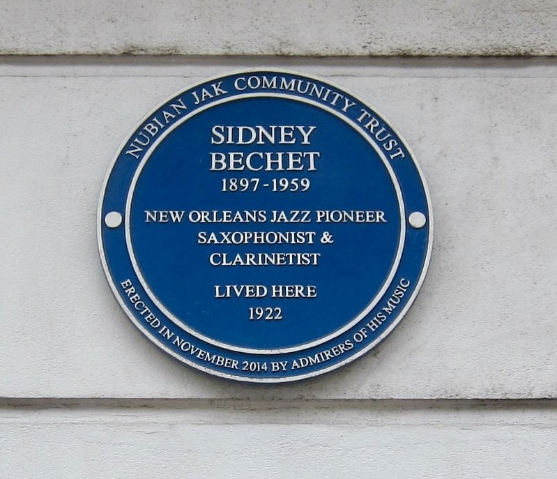 Sidney Bechet Marker. Click for full size. Sidney Bechet Marker image. Click for full size.