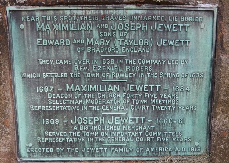 Maximilian and Joseph Jewett Marker. Click for full size. Maximilian and Joseph Jewett Marker image. Click for full size.