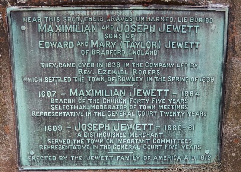 Maximilian and Joseph Jewett Marker image. Click for full size.