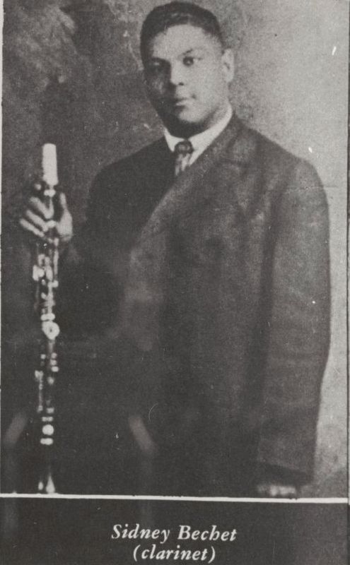 <i>Three-quarter length portrait of jazz saxophonist, clarinetist and composer Sidney Bechet...</i>. Click for full size. <i>Three-quarter length portrait of jazz saxophonist, clarinetist and composer Sidney Bechet...</i> image. Click for full size.