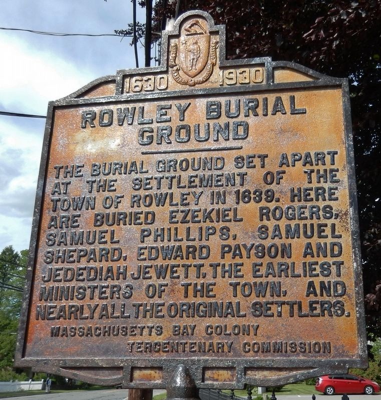 Rowley Burial Ground Marker image. Click for full size.