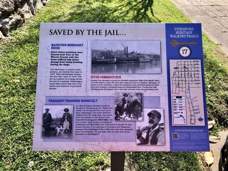 Vicksburg Heritage Walking Trail notes Magruder-Morrisey House (top left). image. Click for full size.