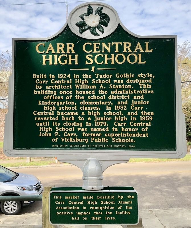 Carr Central High School Marker image. Click for full size.