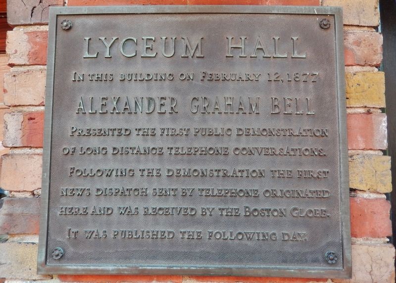 Lyceum Hall Marker image. Click for more information.