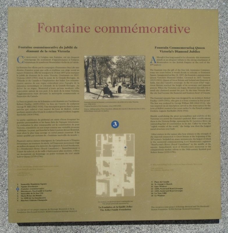 Fontaine commémorative Marker. Click for full size. Fontaine commémorative Marker image. Click for full size.