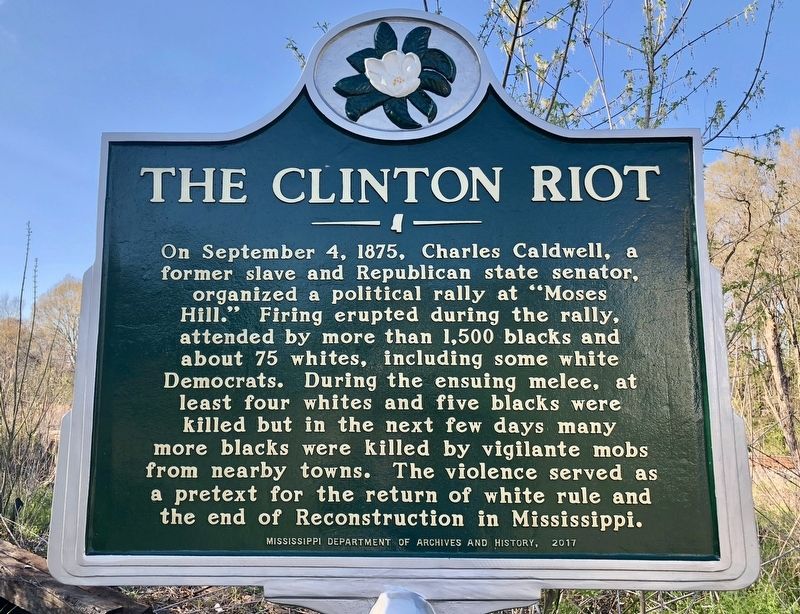 The Clinton Riot Marker image. Click for full size.