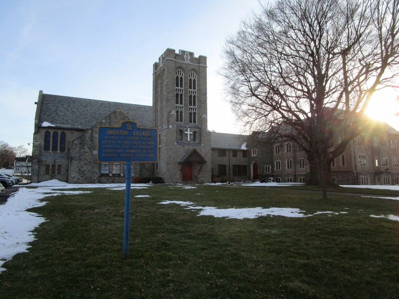 Brighton Village Marker & Church. Click for full size. Brighton Village Marker & Church image. Click for full size.