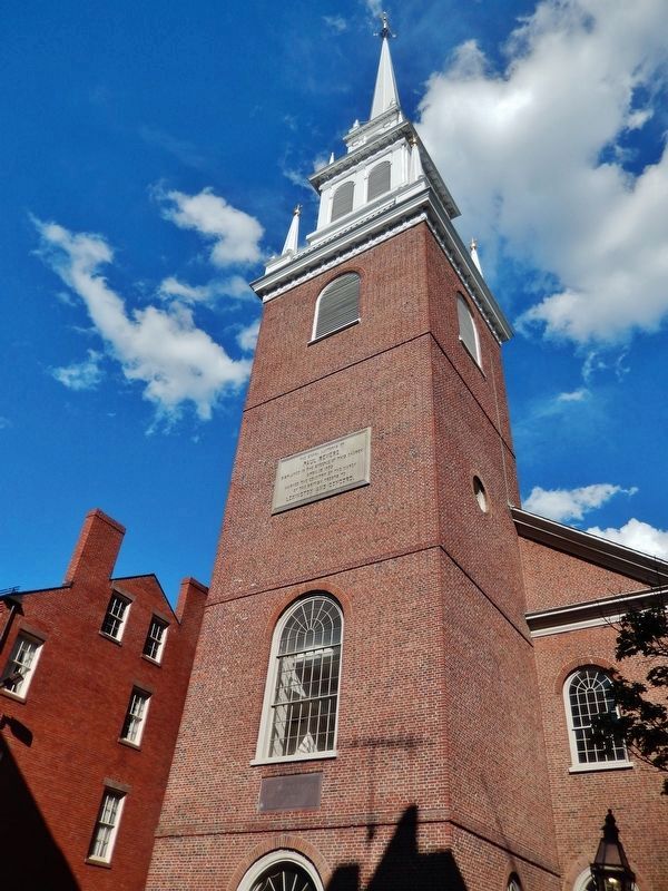 North Church Steeple & Belfry (<i>view from Salem Street</i>) image. Click for full size.