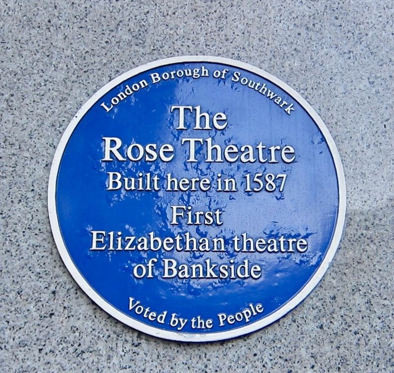 The Rose Theatre Marker image. Click for full size.