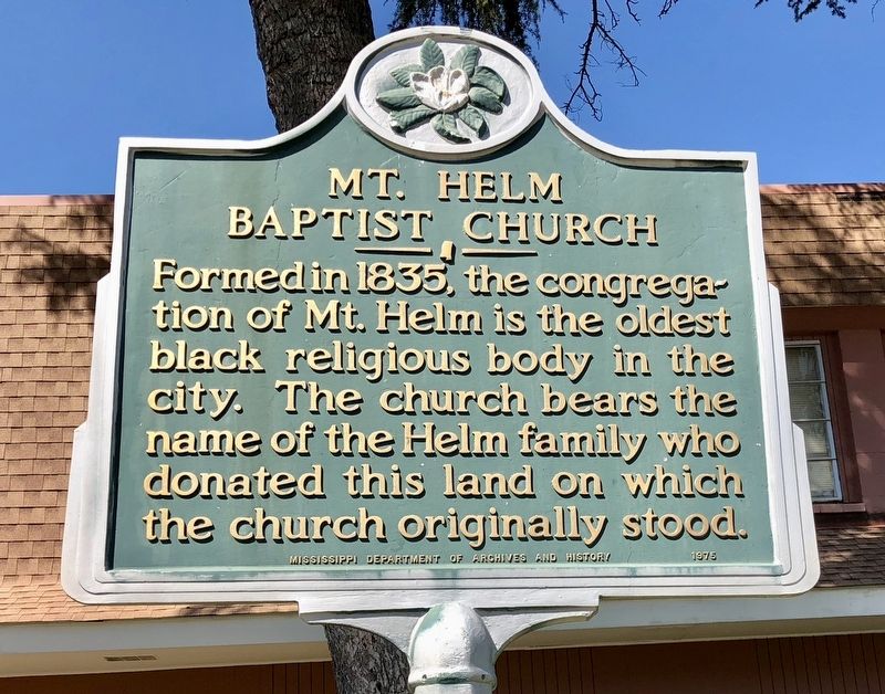Mt. Helm Baptist Church Marker image. Click for full size.