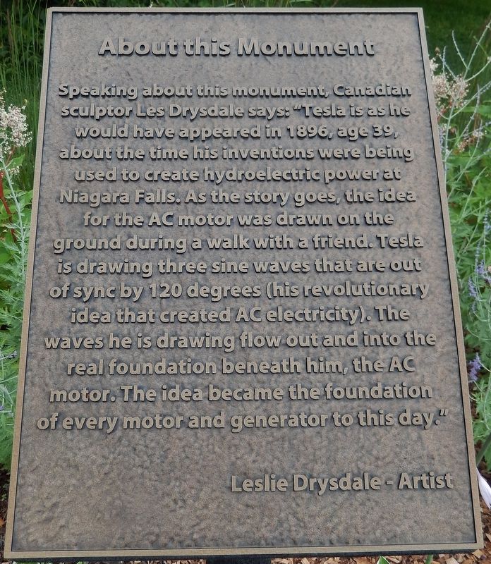 Nikola Tesla Monument Marker. Click for full size. Nikola Tesla Monument Marker image. Click for full size.