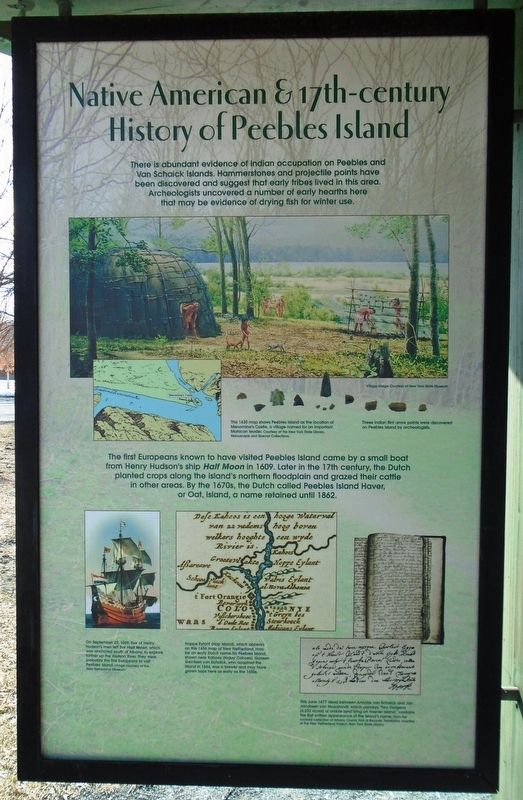Native American & 17th-century History of Peebles Island Marker image. Click for full size.