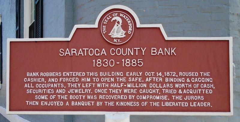 Saratoga County Bank Marker image. Click for full size.