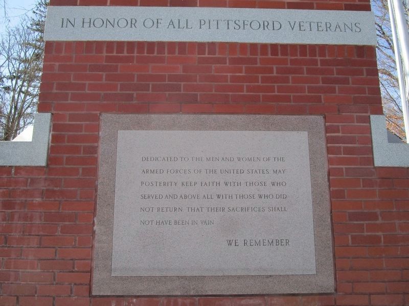 Town of Pittsford Veterans Memorial image. Click for full size.