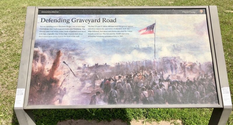 Defending Old Graveyard Road Marker image. Click for full size.