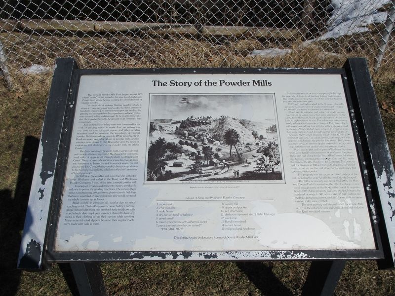 The Story of the Powder Mills Marker image. Click for full size.