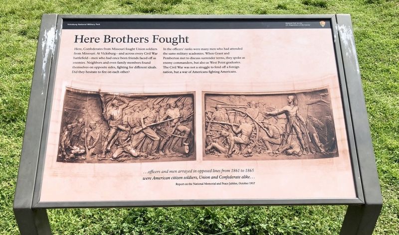 Here Brothers Fought Marker. Click for full size. Here Brothers Fought Marker image. Click for full size.