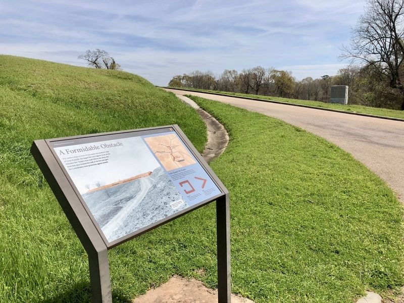 Part of the earthen slope of the redoubt.. Click for full size. Part of the earthen slope of the redoubt. image. Click for full size.