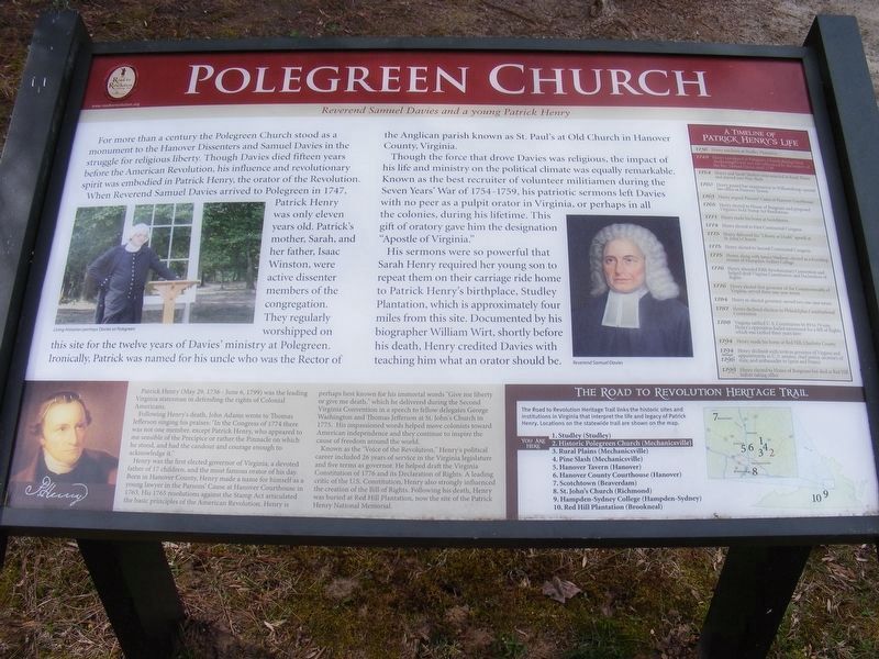 Polegreen Church Marker image. Click for full size.
