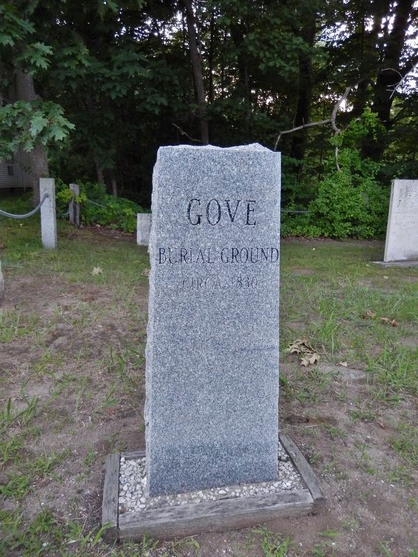 Gove Burial Ground, circa 1830 (<i>across highway from marker</i>) image. Click for full size.