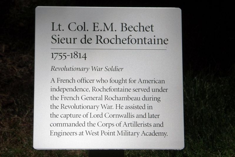 Lt. Col. E.M. Bechet Marker image. Click for full size.