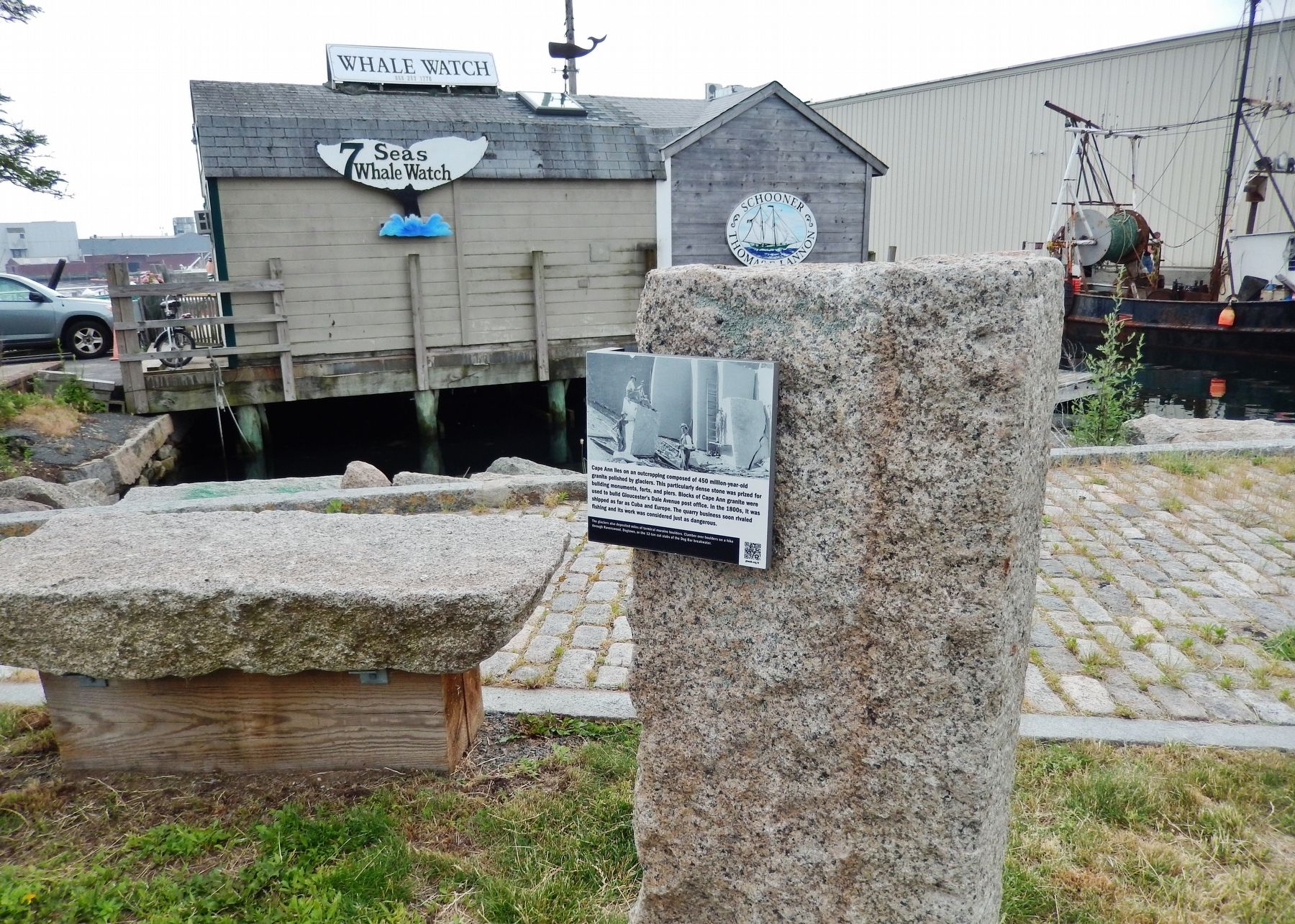 Cape Ann Granite Marker (<i>wide view</i>). Click for full size. Cape Ann Granite Marker (<i>wide view</i>) image. Click for full size.