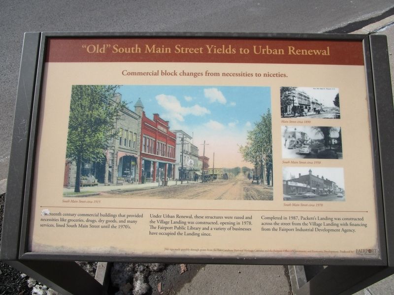 "Old" South Main Street Yields to Urban Renewal Marker image. Click for full size.