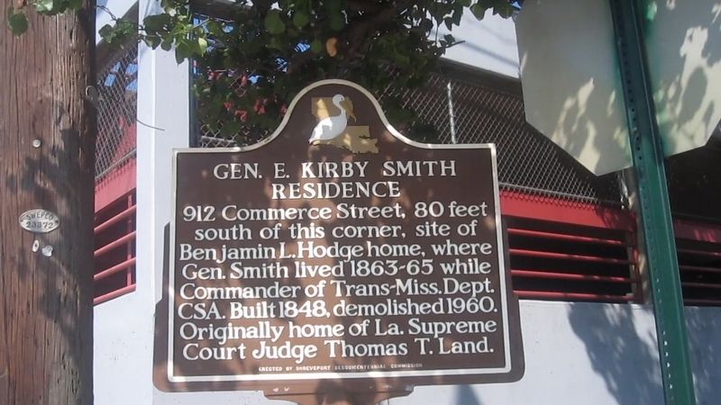 Gen. E. Kirby Smith Residence Marker image. Click for full size.