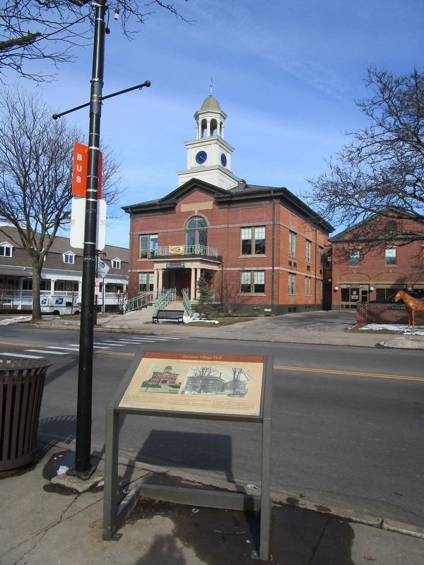 Fairport Village Hall & Marker image. Click for full size.