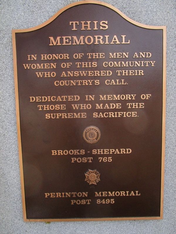 Fairport/Town of Perinton Veterans Memorial image. Click for full size.
