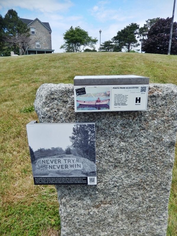 Dogtown & Babson Builders Marker (<i>tall view</i>) image. Click for full size.