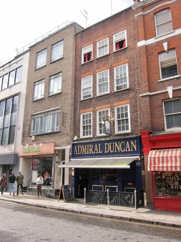 The Admiral Duncan Pub Marker - Wide View image. Click for full size.