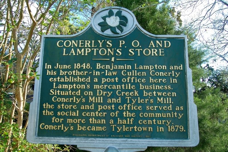 Conerly's P.O. and Lampton's Store Marker image. Click for full size.