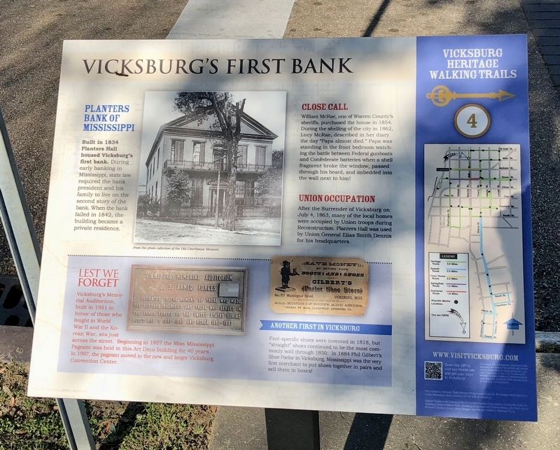 Vicksburg's First Bank Marker image. Click for full size.
