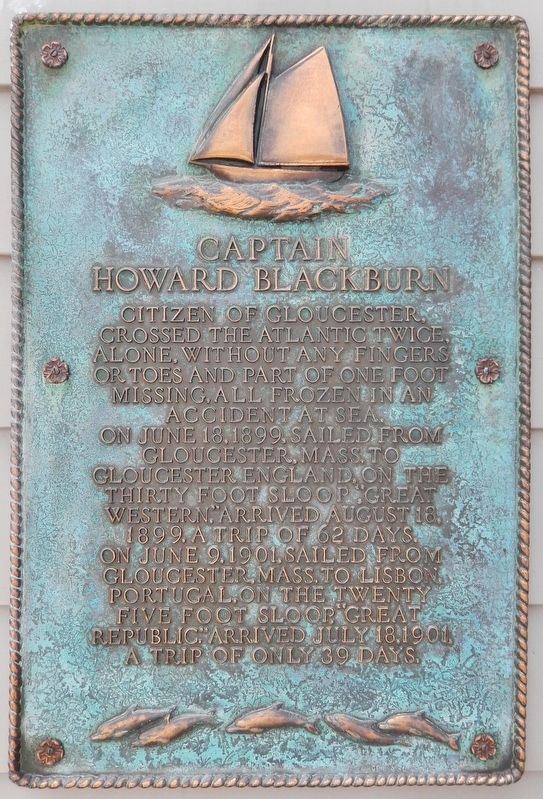 Captain Howard Blackburn Marker image. Click for full size.