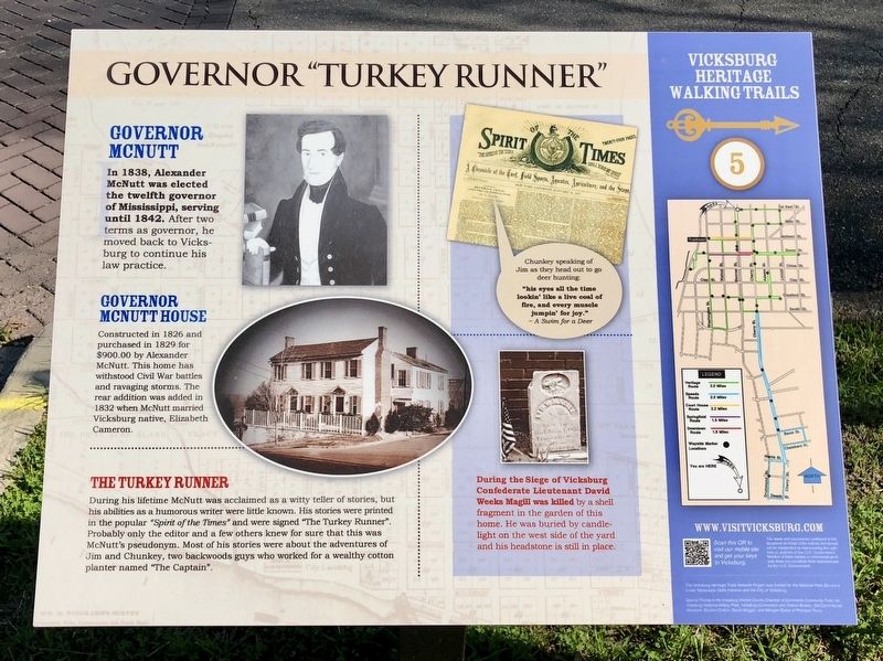 Governor "Turkey Runner" Marker. Click for full size. Governor "Turkey Runner" Marker image. Click for full size.