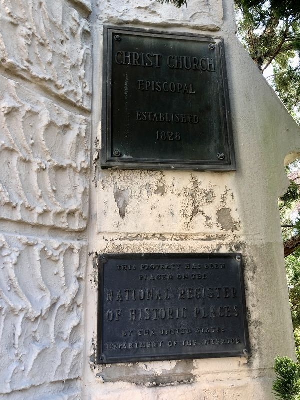 National Register of Historic Places plaque for the church. image. Click for full size.