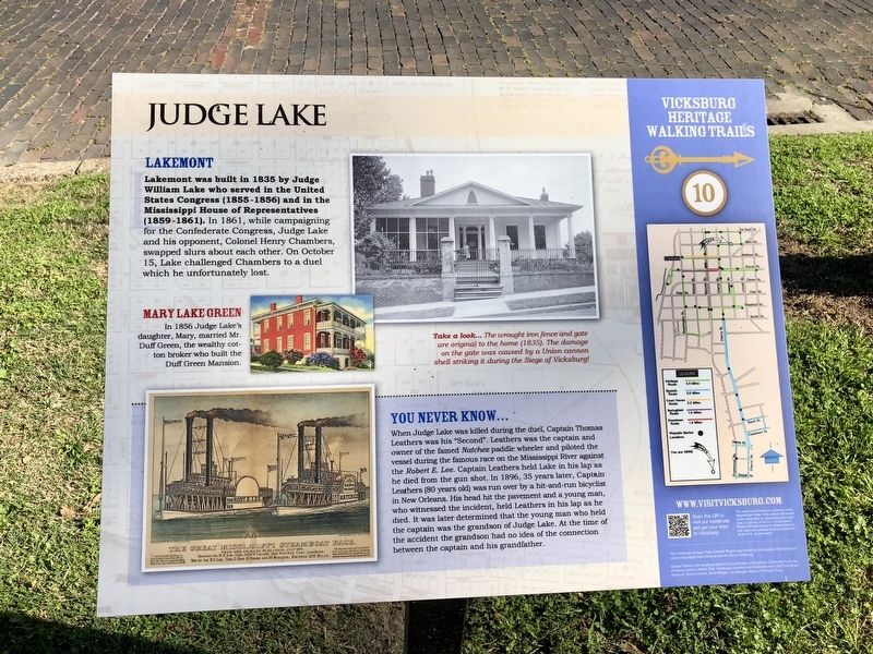Judge Lake Marker. Click for full size. Judge Lake Marker image. Click for full size.