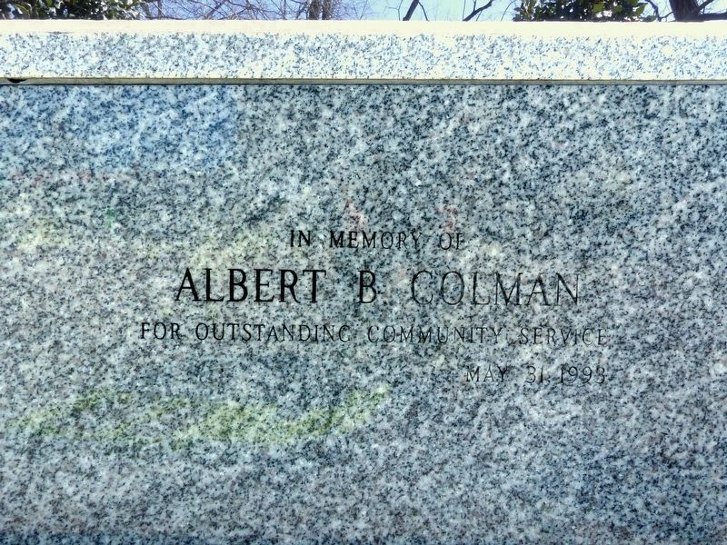 In Memory of<br>Albert B. Colman. Click for full size. In Memory of<br>Albert B. Colman image. Click for full size.