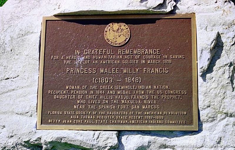Princess Malee “Milly” Francis Marker image. Click for full size.
