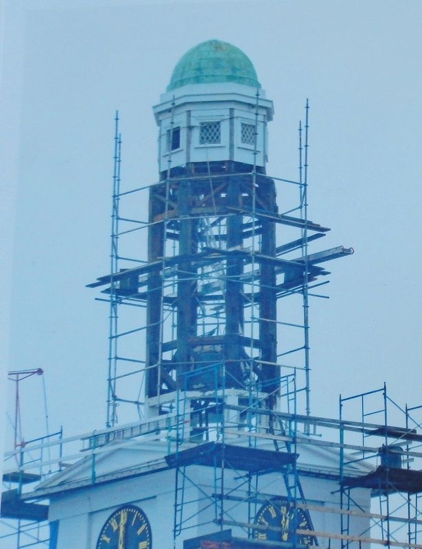 Marker detail: steeple rehabilitation image. Click for full size.