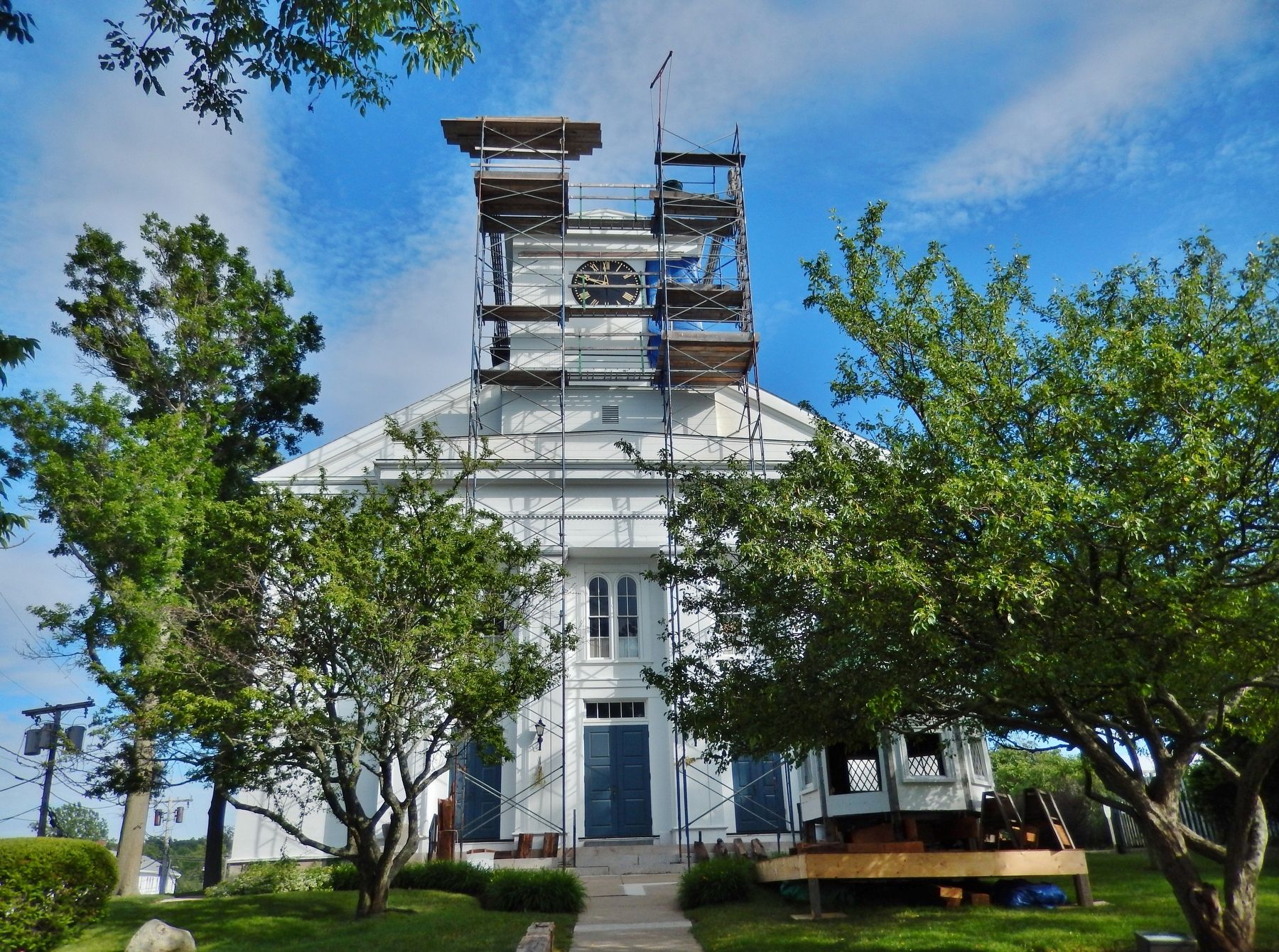 First Congregational Church of Rockport Steeple Rehabilitation image. Click for full size.