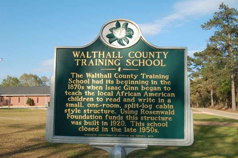 Walthall County Training School Marker image. Click for full size.