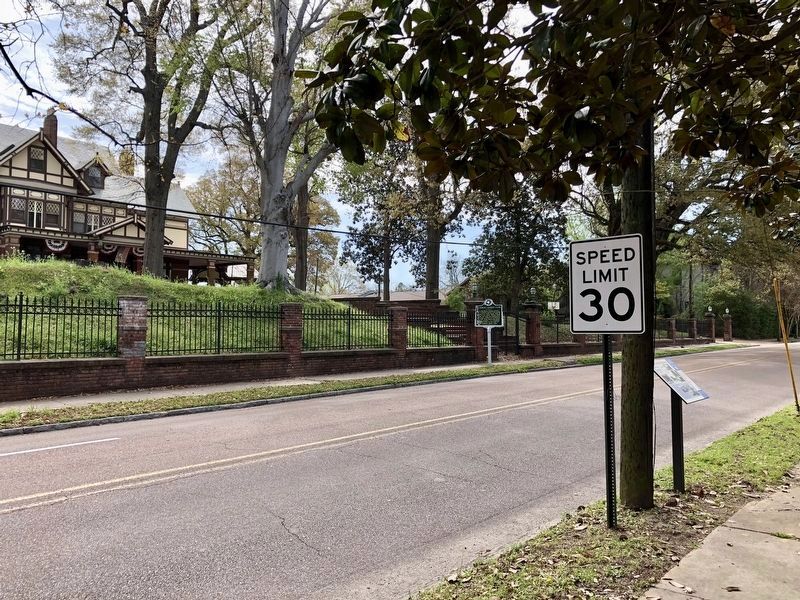 View of marker looking south towards the "Great Hope Manor", part of Millionaires Row. image. Click for full size.