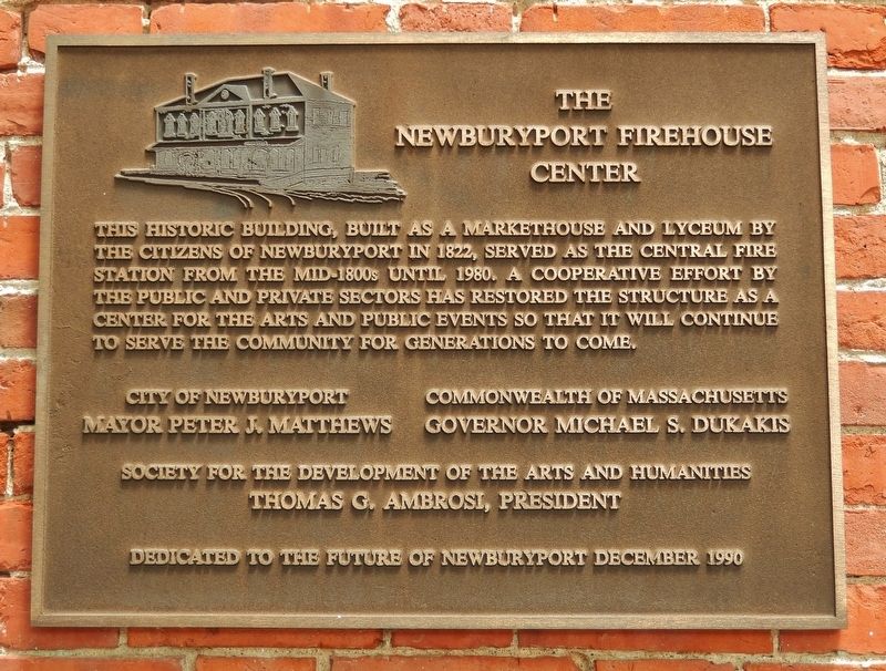 Newburyport Firehouse Center Marker image. Click for full size.
