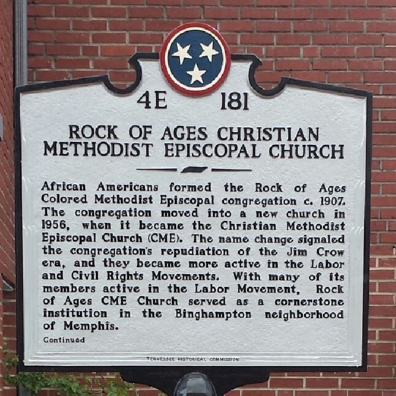 4E - 181 Rock of Ages Christian Methodist Episcopal Church. Click for full size. 4E - 181 Rock of Ages Christian Methodist Episcopal Church image. Click for full size.