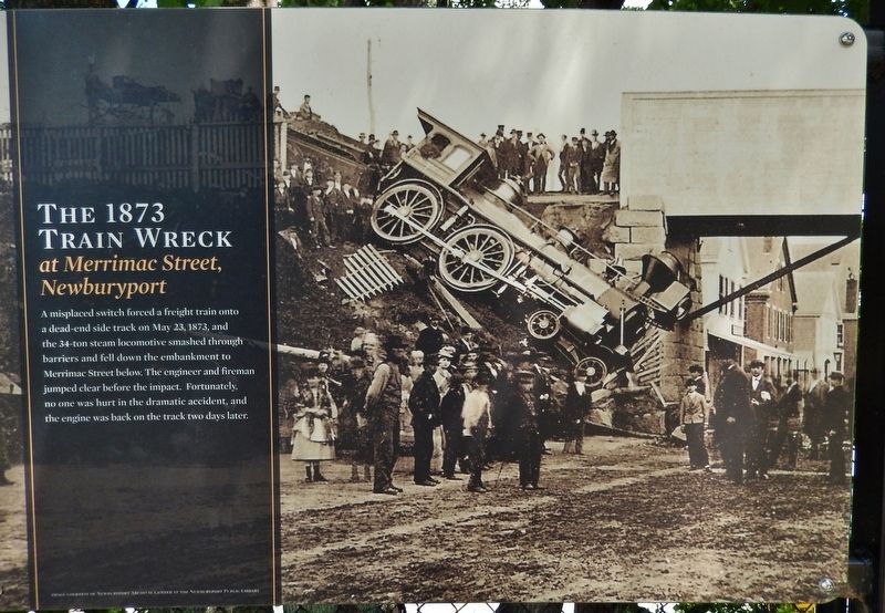 The 1873 Train Wreck Marker. Click for full size. The 1873 Train Wreck Marker image. Click for full size.